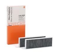 2x Cabin filter Activated Carbon Filter LAK 428/S KNECHT for PEUGEOT CITROËN DS