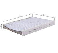 MAHLE LAK 816 Interior Cabin Air Filter - Carbon Activated Pollen Filter - with odor protection - Car