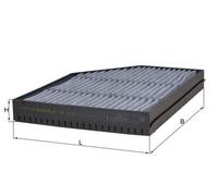 MAHLE LAK 863 Cabin Air Filter 226 mm Length 37.5 mm Height Fits Mercedes-Benz