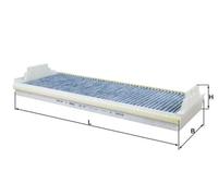 MAHLE LAK 154 Interior Cabin Air Filter - Carbon Activated Pollen Filter - with odor protection - Truck