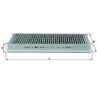 MAHLE LAK 32/1 Interior Cabin Air Filter - Carbon Activated Pollen Filter - with odor protection - Car