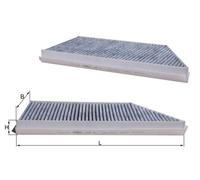 MAHLE LAK57 Cabin Pollen Interior Air Filter Fits Peugeot 206 206 Van 206+