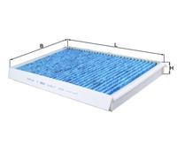 MAHLE LAO307 Cabin Pollen Interior Air Filter 355mm Length Fits Mercedes-Benz VW