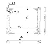 Mahle LCV A/C condenser - AC570000S