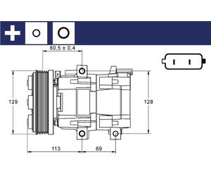 Mahle LCV Aircon compressor PREMIUM LINE - ACP88000P