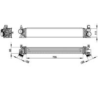 Mahle LCV Charge air cooler PREMIUM LINE - CI148000P