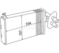 MAHLE ORIGINAL AH 69 000S Heater matrix