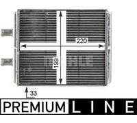 Interior Heating Heat Exchanger No Connecting Pipe For Iveco Daily MAHLE AH4000P