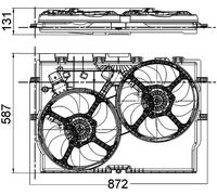Mahle LCV Radiator/condenser fan PREMIUM LINE - CFF228000P