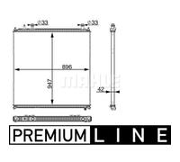 Mahle Low-Temperature Radiator CIR 11 000P - Genuine OE Quality for MAN