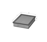 MAHLE LX 1078 Air Filter 235 mm Length 55 mm Height Fits Fiat Multipla Van