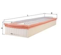 MAHLE LX 335 Air Filter Fits Mercedes Vario BUS Platform/Chassis CAB With Engine