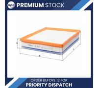 Air Filter LX3987 Mahle 1638027780 3639671 SU001A3798 9802348680