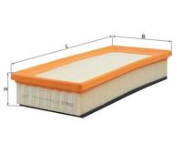 MAHLE LX1026 Air Filter Insert 308mm Length 55.3mm Height Fits Alfa Romeo 147 GT