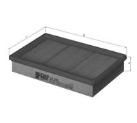 MAHLE LX1053 Air Filter 163.6mm Length 47.3mm Height Fits BMW X3 Fiat Siena