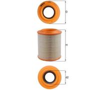 MAHLE LX1275 Air Filter Insert 152mm Outer Diameter 184.5mm Height Fits Audi A8