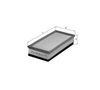 MAHLE LX1610 Air Filter Insert 325mm Length Fits Citroën C8 Peugeot 807