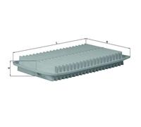 Mahle Original Air Filter Insert LX1612 – 316mm x 44mm – Fits Toyota, Lexus