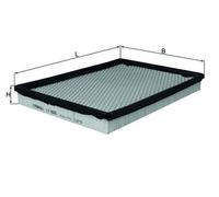 MAHLE LX1636 Air Filter Insert 290mm Length Fits Chrysler 300C Dodge Challenger