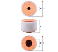 MAHLE LX 2607/2 - Air Filter Car - Engine