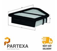 MAHLE LX2647 Air Filter Insert 196.5mm Length 46.5mm Height Fits Honda Civic