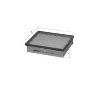 MAHLE LX2840 Air Filter Insert 247.5mm Length Fits Renault Laguna Latitude