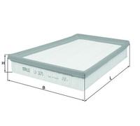 MAHLE LX2879 Air Filter Left N/S Passenger Fits Bentley Continental Flying Spur