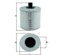 MAHLE LX3015/14 Air Filter Insert 140mm Outer ⌀ Fits Opel Astra Vauxhall Astra