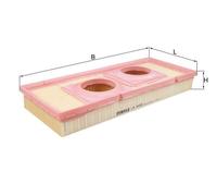 MAHLE LX4459 Air Filter Insert 162mm Length 46mm Height Service Fits KTM