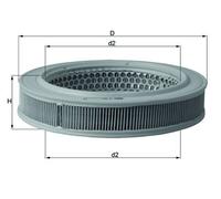 MAHLE LX552 Air Filter Insert 216mm Outer ⌀ Fits Kia Pride Mazda 121 Festiva