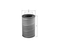 MAHLE LX612 Air Filter Insert 303mm Outer Diameter 483mm Height Fits MAN
