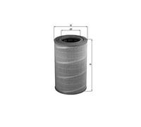MAHLE LX612 Air Filter Insert 303mm Outer Diameter 483mm Height Fits MAN