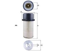 MAHLE LX649 Air Filter Insert 163mm Outer Diameter Fits Land Rover 88/109