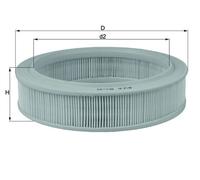 MAHLE LX81 Air Filter Insert 245mm Outer Diameter Fits Ford Renault Saab