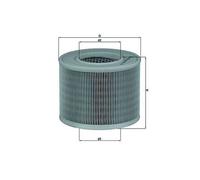 MAHLE LX986 Air Filter Insert 180.5mm Outer Diameter 140.5mm Height For Saab 9-5