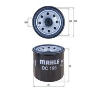MAHLE OC 195 Oil Filter Fits Asia Motors Rocsta Off-Road Vehicle Dacia Duster