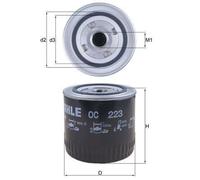 MAHLE OC 223 Oil Filter Fits Jeep Cherokee Wrangler CJ5 - CJ8 Renault 18