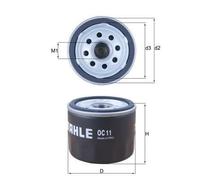 Mahle Original Oil Filter OC11 – 75mm diameter, 63.8mm height – Fits Renault, Fiat, Maserati