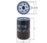 OC110 Oil Filter Screw On 76mm Outer 62mm Inner 123mm Height By Mahle Knecht