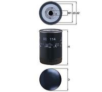 MAHLE OC114 Oil Filter For Chevrolet Camaro Corvette Hummer Hummer Renault 14 30