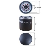 MAHLE OC1421 Oil Filter 75mm Diameter Fits Cadillac Chevrolet MG Opel Vauxhall