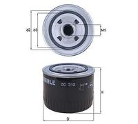 MAHLE Oil Filter Spin on - OC312