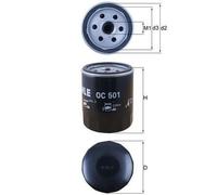 Genuine MAHLE Replacement Screw-on Engine Oil Filter OC 501 OC501