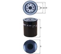 MAHLE Original Oil Filter - Spin-on OC581 - 80mm x 100mm - Fits Isuzu Rodeo