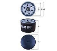 MAHLE OC607 Oil Filter 68mm Diameter Fits Mitsubishi i Pajero Mini Smart Fortwo