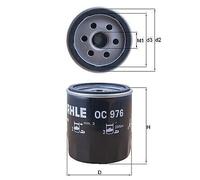GENUINE MAHLE OIL FILTER ELEMENT - OC976