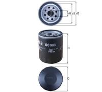 MAHLE OC983 Oil Filter Fits Alfa Romeo Autobianchi Citroën Fiat Innocenti Lancia