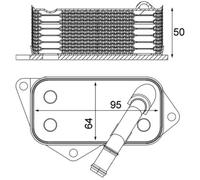 MAHLE Oil cooler CLC12001S for BMW 3/1 (E81/E90/F20/F30) etc