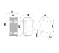 MAHLE CLC 282 000S Engine oil cooler