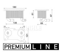 MAHLE Premium Line Oil cooler CLC294000P for VOLVO S60 III etc